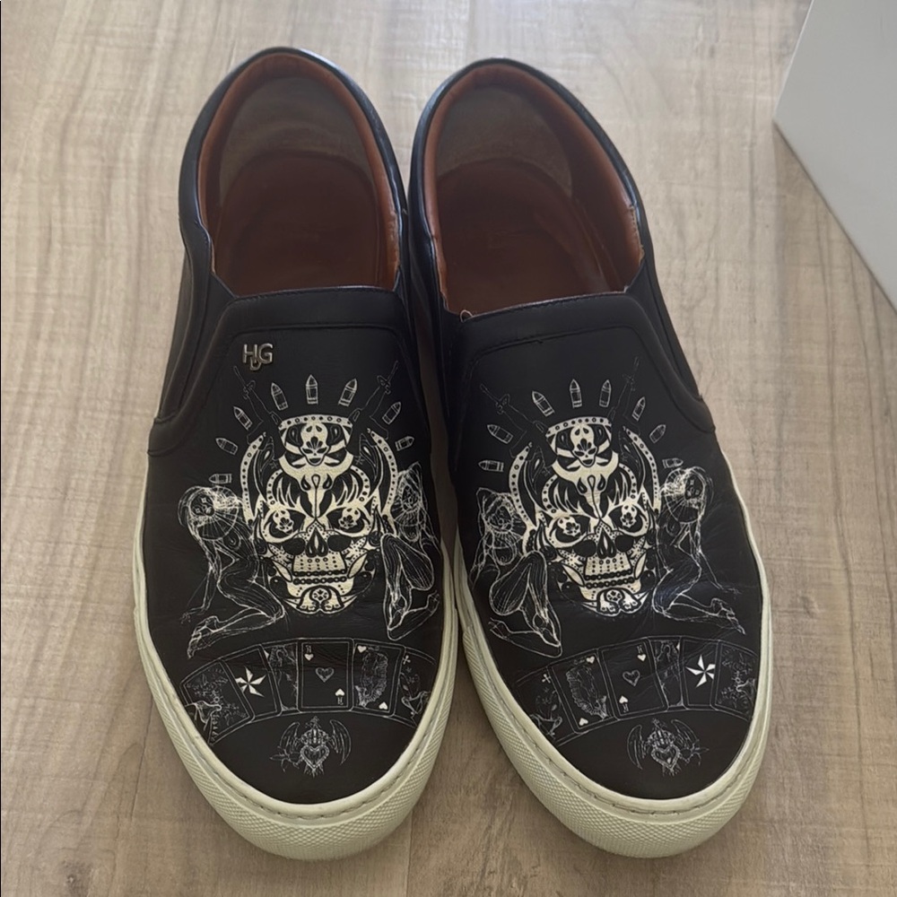 Black Slip-On Men's Shoes
